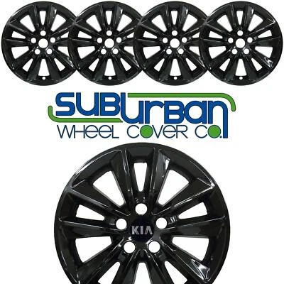 Se adapta a Kia Sorento 2019-2020 llantas de 17" 10 radios cubiertas de rueda negras brillantes # 7019-GB Foto 1 de 4