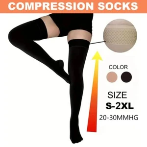 1x Thigh High Over the Knee Socks Extra Long Socks Medical Compression Stockings - Picture 1 of 26