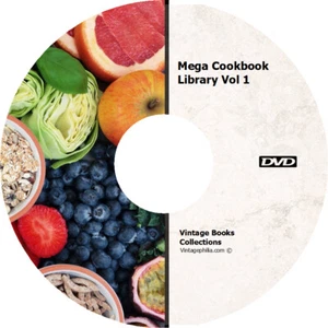 * MEGA KOCHBUCH REZEPTE BIBLIOTHEK 619 BÜCHER auf 2 DVDS * KOCHEN BACKENDESSERTS - Bild 1 von 1