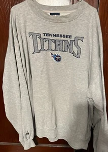 Tennessee Titans NFL Football Blue Crewneck Sweatshirt Majestic Men's sz L Gray - Picture 1 of 5