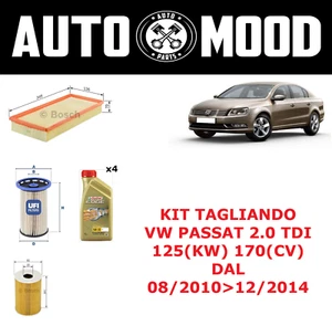 KIT TAGLIANDO- VW PASSAT 2.0 TDI 170(CV) 125(KW) - FILTRI BOSCH-UFI OLIO CASTROL - Foto 1 di 1