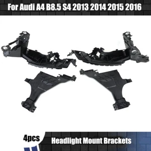 For 2013-2016 Audi A4 B8.5 S4 Front Headlight Mount Support Plate Brackets 4PCS - Picture 1 of 15