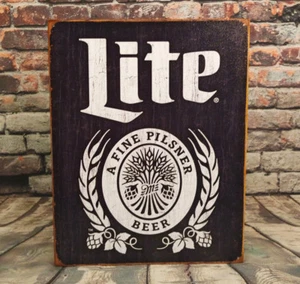 Lite Bier Blechschild für Man Cave, Garage oder Bar - Bild 1 von 2