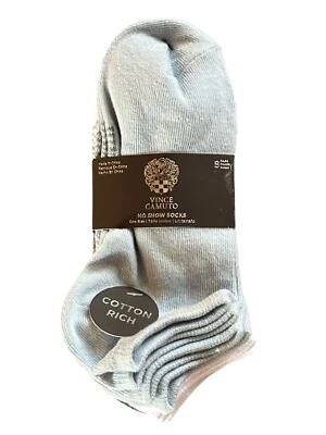 Vince Camuto Socks Womens No Show 8 Pairs Cotton 2 Blue 2 White 2 Lt Blue 2 Grey - Image 1 of 4