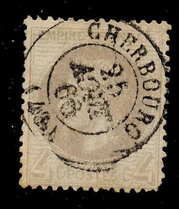 France 4c Gray #31 Used Stamp CV 37.50 SON Postmark FREE Ship after 1st Lot - Picture 1 of 2
