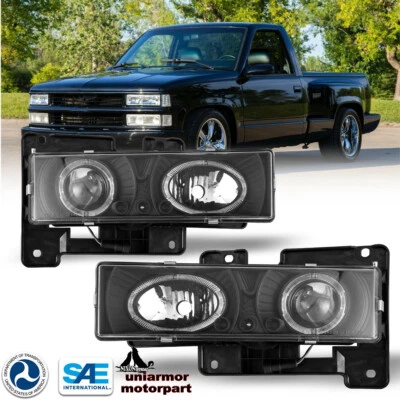 For 88-99 Chevy GMC C/K 1500 2500 Suburban 95-00 Tahoe Projector Headlights L+R - Image 1 of 4
