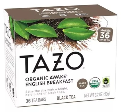 Tazo Organic Awake English Breakfast Black Tea 36 Total Tea Bags - Image 1 of 4