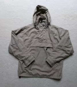 Gap Factory Men's Beige Pull Over Rain Coat Jacket With Front Pocket Size Small - Picture 1 of 11