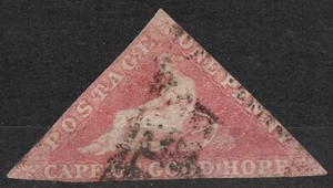 SG5a Sn:#3 1858 1d CAPO DI BUONA SPERANZA Allegoria della Speranza, usato LH - Foto 1 di 2