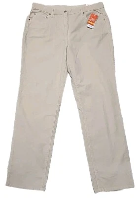 Pantalones de pana de pierna recta Bug de moda vintage para mujer talla 16 bolsillo crema nuevos con etiquetas Foto 1 de 4