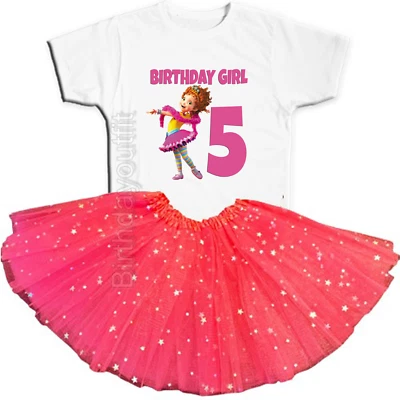 Fancy Nancy Party 5th Birthday Fuchsia Tutu Outfit Personalized Name option - Image 1 of 4