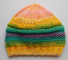 Hand knitted Baby Hat Pink Blue Green Mix 3-6 months