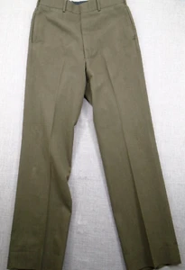 Defense Logistics Agency Military Trousers 32" X 34" Gabardine Pants Olive Green - Picture 1 of 17