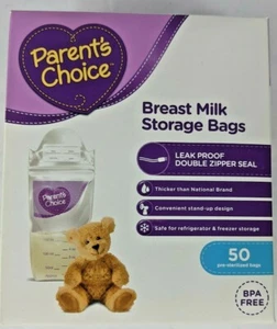 Breast Milk Storage Bags 50 count BPA Free Parents Choice - Picture 1 of 4