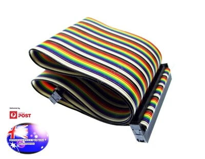 From OZ Quality 1PC RIBBON CABLE IDC Female 50PIN 40CM Adapter Connector 2.54mm - Image 1 of 4