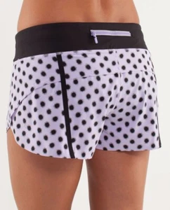 NUOVO LULULEMON RUN: PANTALONCINI SPEED * CUCITURA NUDA A MEZZOGIORNO ALTO LILLA/NERO TAGLIA 2 - Foto 1 di 6