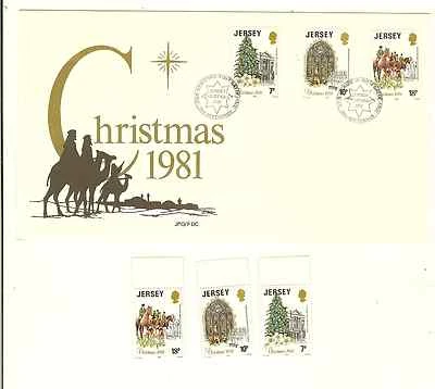 JERSEY 1980-1 SG 222-5 & 286-8 FDC'S AND STAMPS MNH FREE USA  SHIPPING - Image 1 of 2