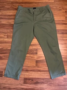 J.Crew schmale Chinohose Damen 12 grün Baumwolle Freizeit gerade Knöchel Arbeitskleidung - Bild 1 von 16