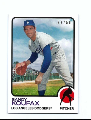 Tarjeta de fiesta VIP Sandy Koufax 2020 Topps Transcendent Through The Years 1973/50 Foto 1 de 2