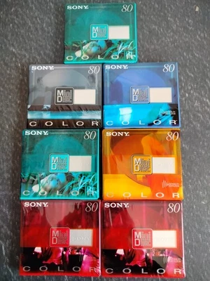 Pack 7 minidisc sony color 80 - Immagine 1 di 3