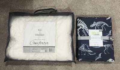 CUBIERTAS EDREDÓN DE LANA WOOLINO (CUNA O NIÑO PEQUEÑO) Y EDREDÓN DE GRANERO ALFARERO Foto 1 de 4