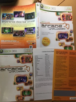 Arcade Unplugged Vol.1  XBOX 360 Cover Insert / Manual / Promo Leaflets - Image 1 of 4