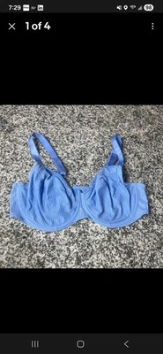 Sujetador Fantasie 38DDD EE. UU. (38E UK) Fusion copa completa soporte lateral nuevo sin etiquetas azul 3091 Foto 1 de 4