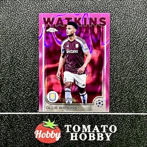 TOPPS CROMO UEFA 2024-25 OLLIE WATKINS/250 REFRACTOR LAVA ROSA ASTON VILLA - Imagen 1 de 2