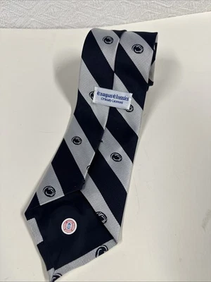"Corbata de cuello a rayas azul marino Penn State Nittany Lions 56"" de largo usada en excelente estado" Foto 1 de 4