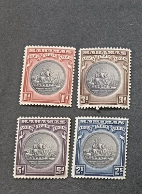 BAHAMAS 1930 1d 3d 5d 2s SG 111 112 113 114 Sc 85 86 87 88 MLH - Image 1 of 2