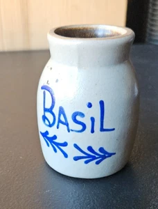 BASIL SALT GLAZE SPICE JAR. 1992 BEAUMONT BROS./ BBP. STONEWARE POTTERY - Picture 1 of 8