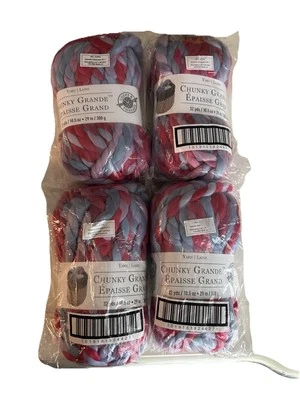 Lazos e hilos grueso hilo grande - Color: 1905 rojo/lavanda - 4 madejas Foto 1 de 4