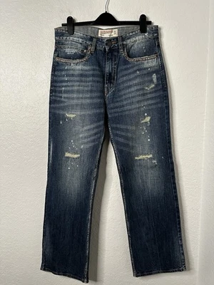 Guess Premium Distress Jeans Mens 34x31 Blue Denim  Straight Y2K 90s 100% Cotton - Image 1 of 4