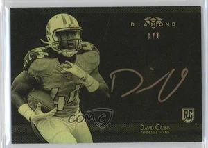 2015 Diamond Metallic Gold Ink Inscriptions 1/1 David Cobb Rookie Auto RC 0c3 - Imagen 1 de 3