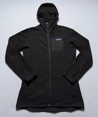 Chaqueta con Capucha Patagonia R1 Air Mujer Pequeña Negra Cremallera Completa Polar Regulador Foto 1 de 4