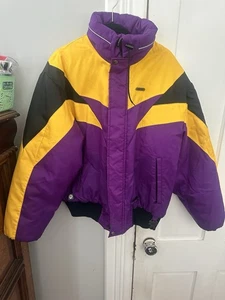 Vintage 90’s Ski-doo Snowmobile Jacket Bombardier Men’s Medium Lakers Colors New - Picture 1 of 15