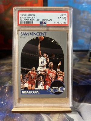 1990-91 NBA Hoops - Michael Jordan, Sam Vincent #223 Michael Jordan Wearing #12 - Image 1 of 2