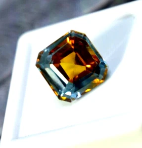 Impresionante zafiro pitambari bicolor 8,40 quilates corte radiante fabricación de joyas piedras preciosas - Imagen 1 de 7