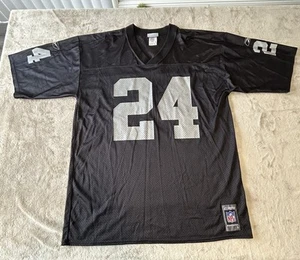 Vintage Los Angeles Raiders Jersey Mens L Black Charles Woodson #24 Reebok NFL - Picture 1 of 13