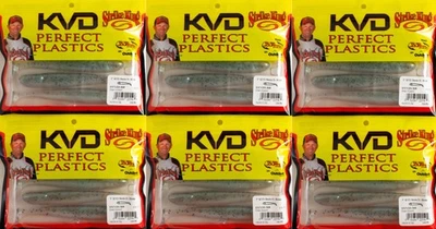 (LOT OF 6) STRIKE KING KVD SWIM-N-SHINER 5" SWNS5-568 GREEN GIZZARD CP4362 - Image 1 of 2