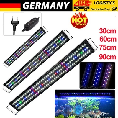 Lampada illuminazione acquario LED RGB 30-115 cm spettro completo luce da appoggio - Immagine 1 di 4