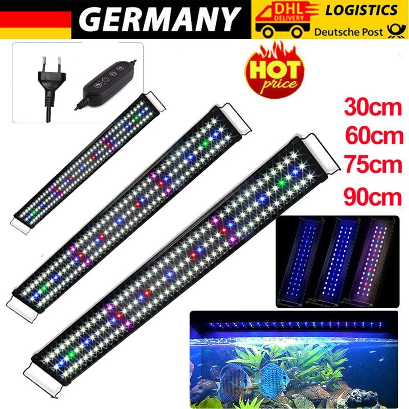30-115cm LED RGB Aquarium Beleuchtung Lampe Vollspektrum Aufsetzleuchte Licht - Bild 1 von 4
