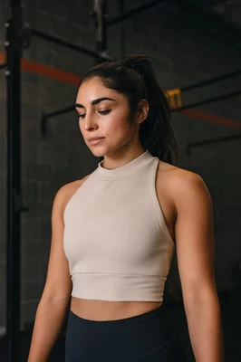 Sujetador deportivo Kyodan Athletic XS cuello falso corredor espalda acanalado rubor rosa gimnasio entrenamiento Foto 1 de 3