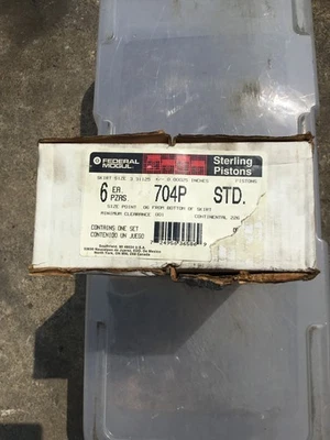Juego de pistones de 6 cilindros 704 P STD Federal Mogul Sterling Pistons (Continental 226) Foto 1 de 3