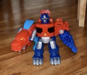 Playskool Heroes Transformers Rescue Bots Dino Optimus Prime T Rex Figure Hasbro - Picture 1 of 19