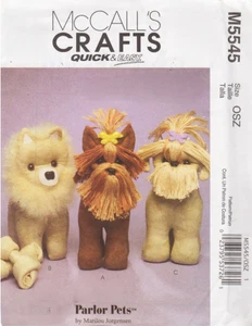 2007 Plüschtier Rasse Welpen Hund Stube Haustiere Schnittmuster McCall's 5545 Neu OVP - Bild 1 von 2
