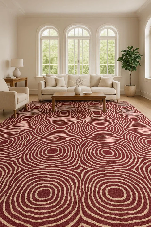 Modern living room Premium Wool Hand Tufted Abstract  Area Rug 10x12 - Image 1 of 1