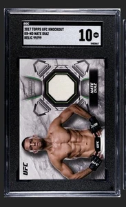2017 TOPPS UFC KNOCKOUT NATE DIAZ AUTHENTIC FIGHT MAT RELIC #’d 99/99 SGC 10 GEM - Picture 1 of 2