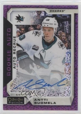 2018 O-Pee-Chee Platinum Rookie Autos Violet Pixels Antti Suomela #R-AN Auto RC - Image 1 of 2