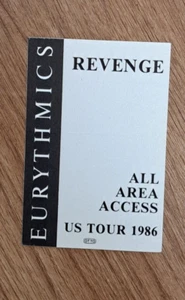 Eurythmics Revenge All Area Access US Tour 1986 OTTO Cloth Pass Unused - Picture 1 of 2